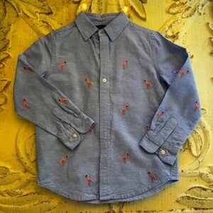 Janie and Jack Button Down Shirt - Boys Sz 5